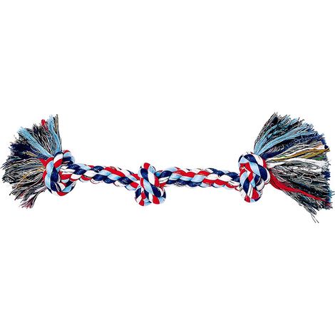 Ferplast Jouet PA 6522 Jouet dentaire pour chiens en corde de coton tressé. Variante PA 6522 - Misure: Ø 2.5 x 43 cm - Coloris assortis