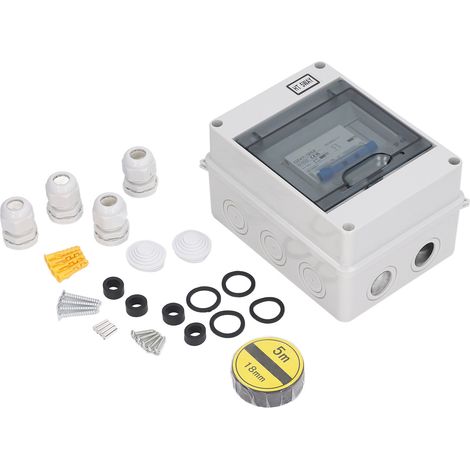 Interrupteur de Disjonction DC 500V pour Panneaux Solaires, Boîte de Combinaison Étanche IP65 avec Mini Disjoncteur de Charge (1/5)