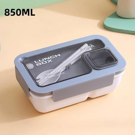1 Boîte à déjeuner, Acier inoxydable, Micro-ondes, 850/1100ML, Sac thermique, École Bureau