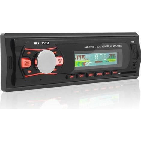 Autoradio - 1 DIN - Écran LCD - 4 x 45 W - USB SD AUX Bluetooth - FM - Noir