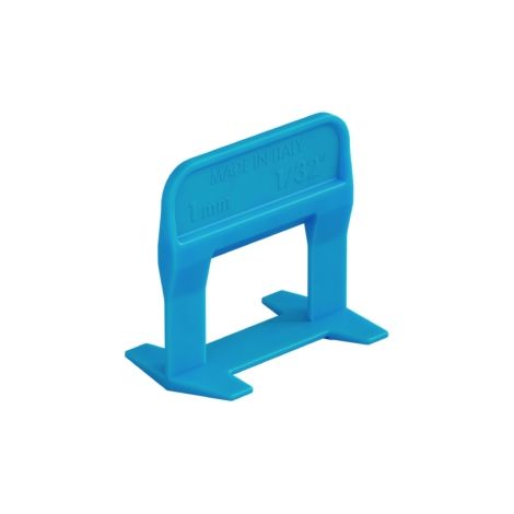 BASE LIVELLANTE CON FERITOIA PER CUNEO 'RLS EVO' H. mm 12 - fuga 1,0 mm - cf. 250 pz- col.blu  - RAIMONDI