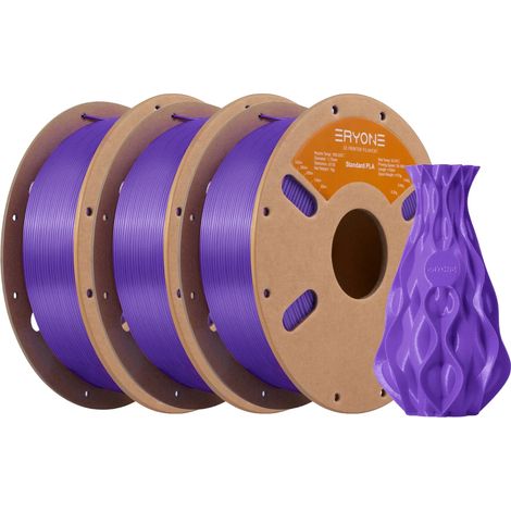 Filamento PLA, diametro 1,75 mm, materiale di alta qualità per stampa 3D, viola intenso - 3 kg (1/2)