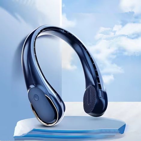 USB Portable Mini Bladeless Air Cooler Multifunctional Outdoor Neck Fan (1/5)
