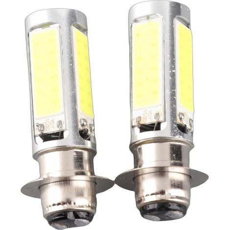 Motorrad-Scheinwerferlampe H6M 5 COB Lampe H6M COB LED Lampe PX15d P15D25-1 6000K Weiß 12V 20W 2er-Pack mit Projektorlinse für Motorrad-ATV-Nebelscheinwerfer (1/5)