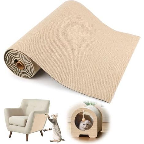 [JAMAIS UTILISÉ] Griffoir pour chat 200 x 40 cm, protection autocollante pour canapé, tapis à griffer à découper soi-même, tapis à griffer pour canapé et meubles (1/5)