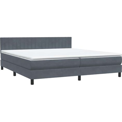 Maison Exclusive - Boxspringbett mit Matratze Dunkelgrau 180x210