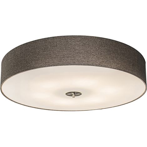 Smarte Deckenleuchte Taupe 70 cm inkl. 6 Wifi A60 - Drum Jute
