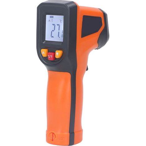 Infrarot-Thermometer zum Kochen, berührungsloses Laser-Lebensmittelthermometer, digitales, hintergrundbeleuchtetes LCD-Display –50 bis 400 °C (–58 bis 752 °F) (1/5)