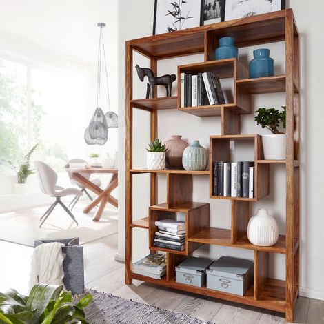 Etagère 115x40x180 cm en sheesham massif (1/5)