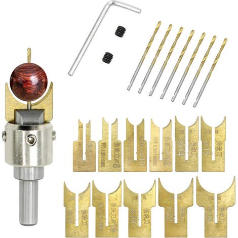 Wolframkarbid-Kugelwerkzeugset mit 6-25 mm Klinge für Holzbearbeitung, Perlenschneiden und andere Bastelarbeiten.