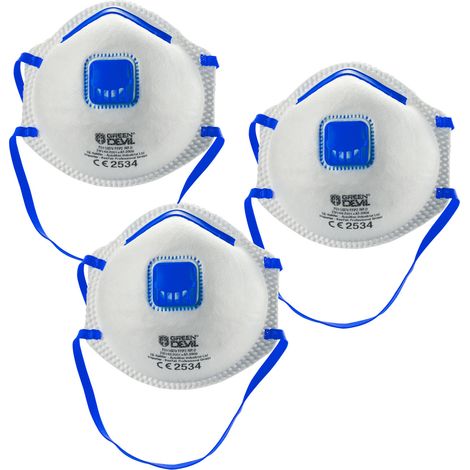 Kestek Feinstaub Masken FFP2 mit Ausatemventil 3er Set (1/5)