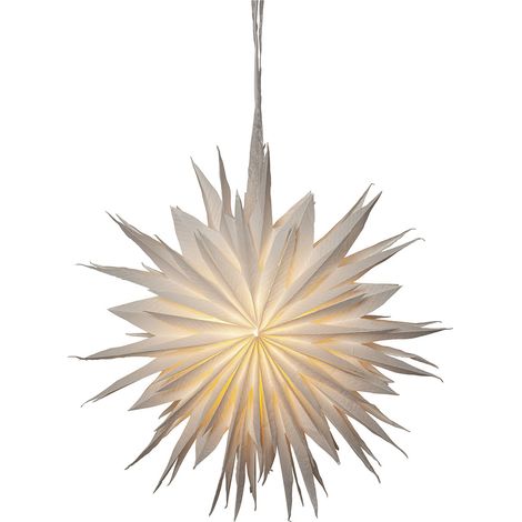 Star Trading Étoile de papier Cloud, Blanc, Matériau recyclé, Décoration de Noël, 60 cm (1/4)