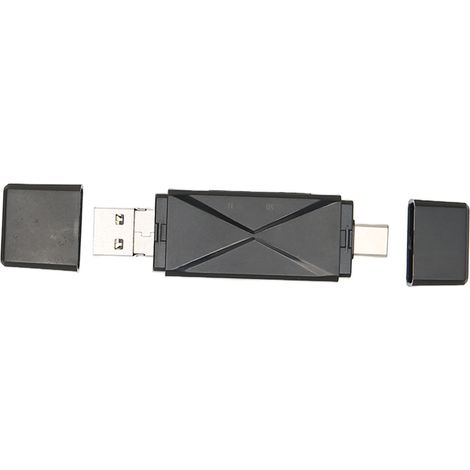 Lecteur de cartes mémoire compact USB-C 3 en 1 pour smartphone, tablette et PC, compatible microSD et SD (1/5)