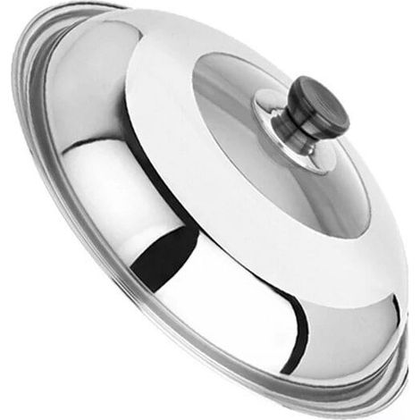 Couvercle Pour Wok - Acier Inoxydable - Diamètre 28 cm - Convient Pour Casseroles Et Woks - 1 Pièce (1/5)