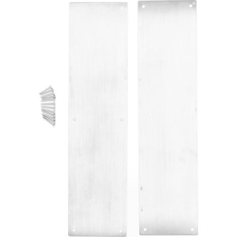 de 2 plaques de protection décoratives en acier inoxydable