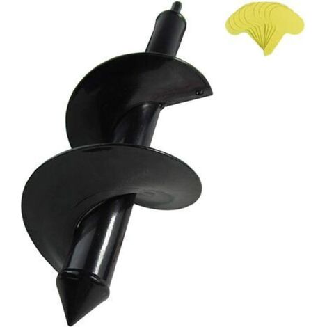 Mèche de tarière, 10 cm x 30 cm, mèche de tarière hélicoïdale robuste pour jardin, tarière pour plantation de bulbes, compatible avec perceuse à entraînement hexagonal 3/8". (1/5)