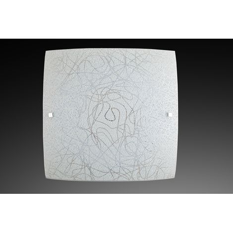 PLAFONIERA LED XINA 20W 40X40XH10CM 4000K IN VETRO