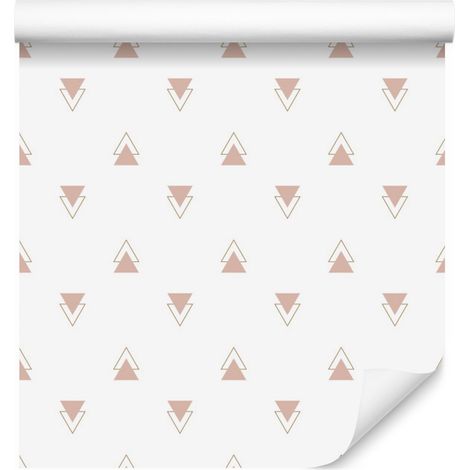 Carta da parati con triangoli geometrici e moderni minimalisti, 50x1000 cm (1/5)