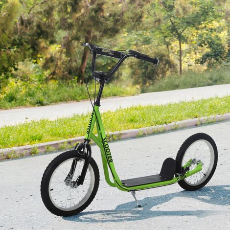 Trottinette enfant, trottinette de ville, trottinette à pédales, trottinette pour enfants, trottinette avec pneus gonflables, frein à main, trottinette pour enfants, à partir de 5 ans (1/5)