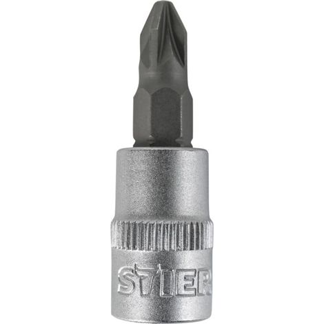 Douille pour embouts Pozidriv 1/4" STIER, PH 0 (1/3)