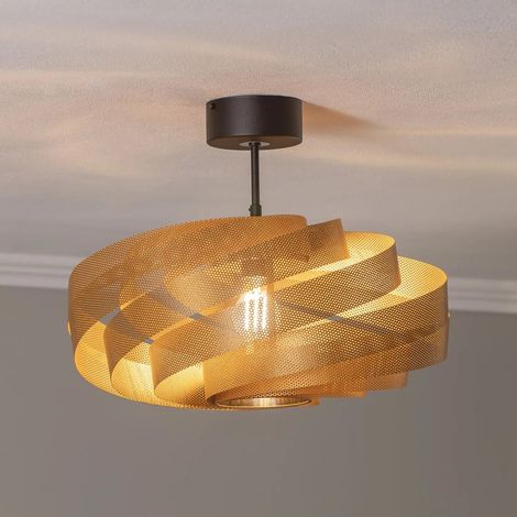 [GEBRAUCHT] B-Ware Euluna Deckenleuchte Vento Deckenlampe Deckenlicht Leuchte Goldfarben ø 50 Cm