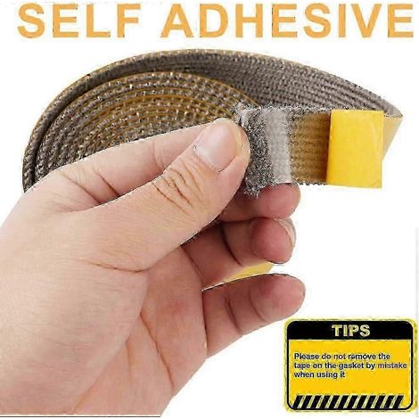Cordon d'étanchéité pour poêle résistant à la chaleur 550 auto-adhésif épaisseur 2/3 mm pour porte de four et cheminée WD-3 mm x 15 mm x 2 m (1/3)