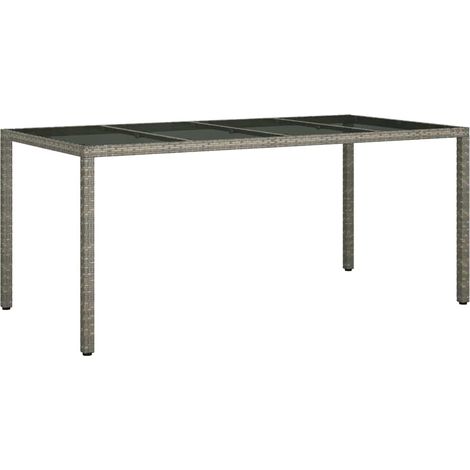 vidaXL Tavolo da Pranzo da Giardino Grigio 190 x 90 x 75 cm