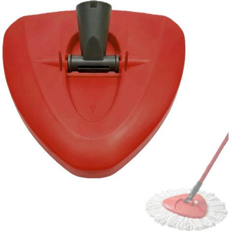 Ersatzfuß für rotierenden Wischmopp – 1 Stück – Robustes Kunststoffmaterial – Stabiles Einkammer-Befestigungssystem – Für die Reinigung von Küchen und Ecken – Abmessungen: 6,22 cm (1/5)