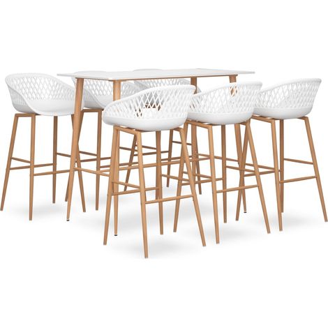 7-tlg. Bar-Set Weiß