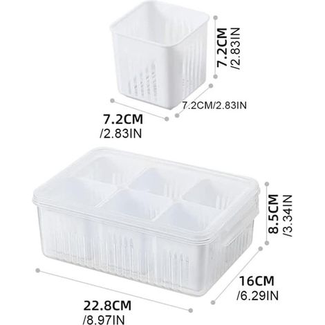 Geeignet für Lebensmittelbehälter, Aufbewahrungsbox für Mahlzeitenvorbereitung, 1-teiliger Deckel, transparent, 22,8 x 16 x 8,5 cm (1/4)
