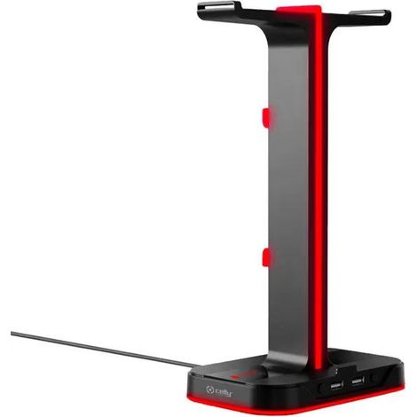 Kopfhörerständer Celly CYBERSTATION USB Anschlüsse RGB Licht