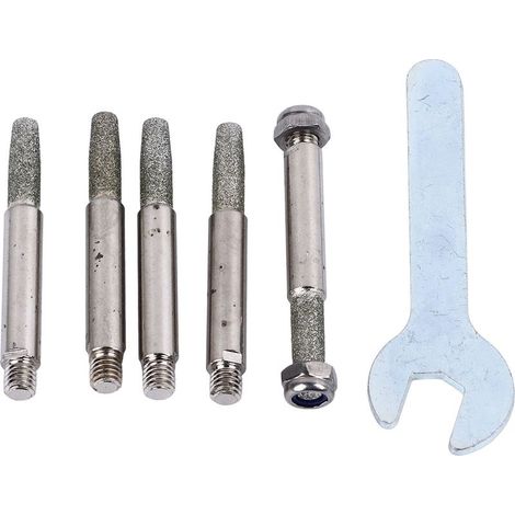 Lot de 5 pierres à aiguiser pour tronçonneuse, forets et outils d\'affûtage haute dureté pour petites tronçonneuses à huile, grandes tronçonneuses de 325 et 8 pouces. (1/5)
