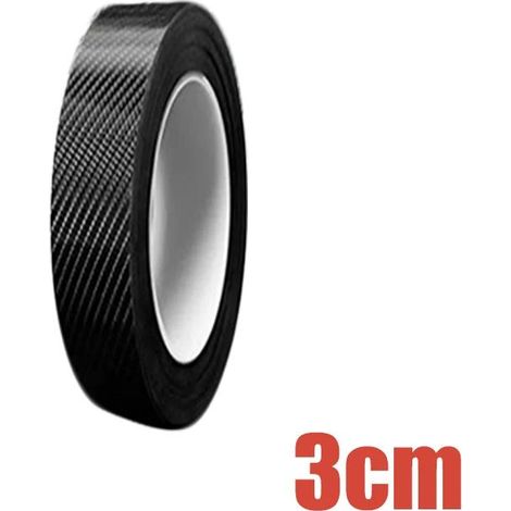 Bande adhésive de protection en fibre de carbone (1 m x 3 cm) pour pare-chocs et seuils de porte de voiture - Protection anti-marchepieds - Décoration 3D (1/3)
