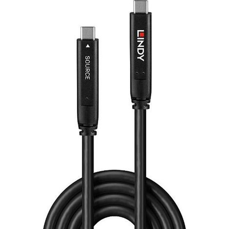 Lindy 43393 cavo USB-C nero 8 metri trasferimento veloce