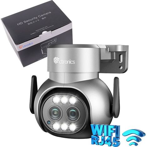 Caméra Surveillance Extérieur 4MP CTRONICS 6x Zoom Hybride WiFi 2.4/5GHz Double Objectif Suivi Auto Détection Humaine (1/5)