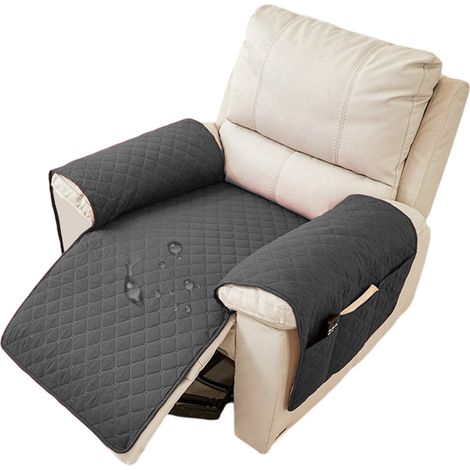 Housses de chaise antidérapantes, housses de siège inclinables avec accoudoirs, housses lavables pour fauteuil inclinable avec poche (1/4)