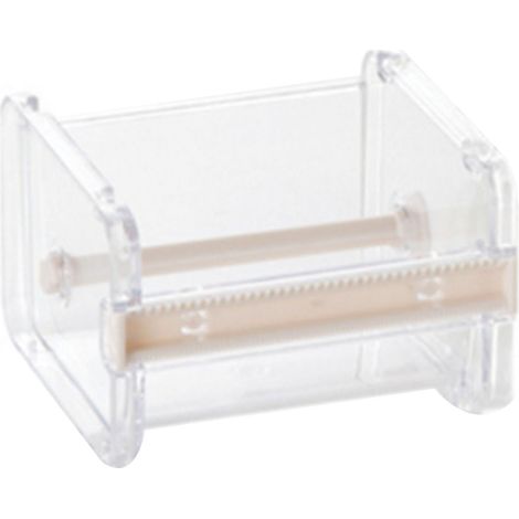 Washi Tape Dispenser Cutter Transparent 2 Serrated Bars ABS Plastic Stackable Tape Holder Dispenser for Storage Beige (1/5)