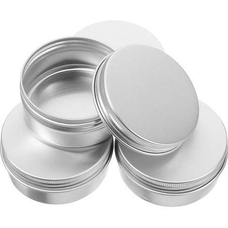 teiliges Aluminium Cremebehälter Set mit luftdichten Deckeln