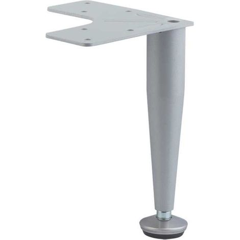 MASIDEF - PIEDINO CONICO IN METALLO CONFLANGIA TRIANGOLARE H150 CROMO (1/2)