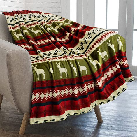 One Piece Christmas Sherpa Couverture, Couverture Sherpa Super Douce et Moelleuse TV Decor Couverture pour Canapé-lit Décor Festif, 130 x 150 cm, Motif de Noël (1/2)