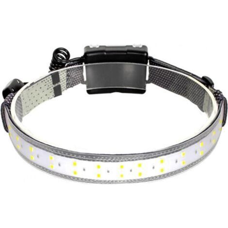 Lampe frontale LED, 350 lumens, étanche à large faisceau avec bandeau 3 modes pour extérieur, course à pied, randonnée