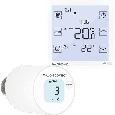 blossom-ic Pack Avalon Combo+ Thermostat d'ambiance radio avec servomoteur de radiateur M30 x 1,5 mm, ACSE-3979