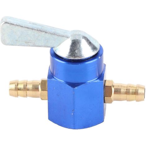 Robinet d'essence, vanne d'arrêt de rechange, accessoire en alliage d'aluminium pour motocross, bleu (1/5)