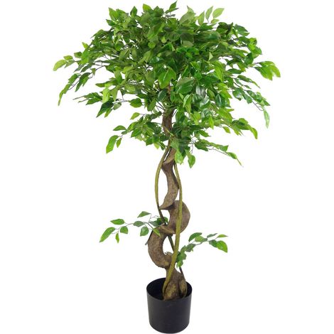 120cm Twisted Trunk Artificial Japanese Fruticosa Style Ficus Tree (1/4)
