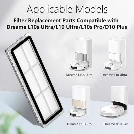 4er-Pack HEPA-Filter für Xiaomi L10s Ultra/L10 Ultra/L10s Pro/D10 Plus Saugroboter, waschbar und wiederverwendbar (1/4)