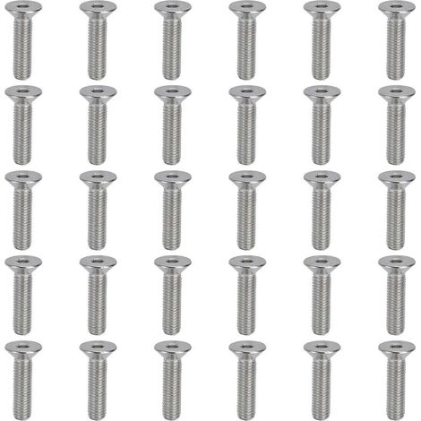 30 Stück M10 Innensechskantschrauben 10 mm A2 Edelstahl Senkkopfschrauben für industrielle Befestigungselemente M1
