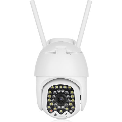 Caméra dôme HD 1080p étanche pour extérieur, système de vidéosurveillance WiFi avec 32 LED et prise 110-240 V. (1/5)