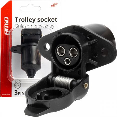 Enchufe eléctrico de 3 pines, conector de 3 pines amio-03212 (1/5)