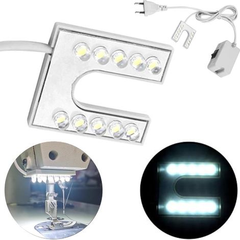 Lámpara para máquina de coser con base de montaje magnética para manualidades, enchufe UE 110 V-230 V para máquina de coser (1/5)