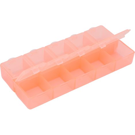 Boîte de Rangement Perles Transparente 10 Cases Portable pour Bijoux et Accessoires (1/5)